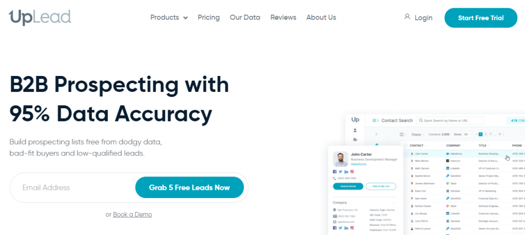 UpLead lead generation tool