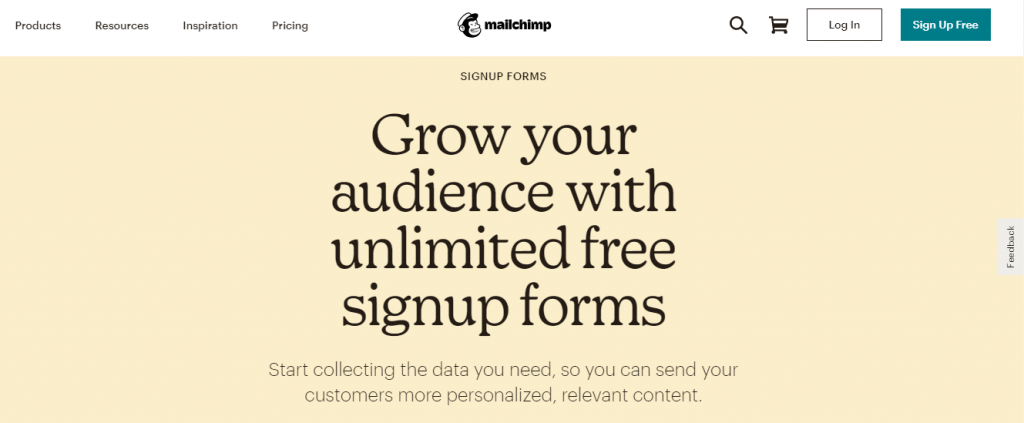 Mailchimp lead generation tool