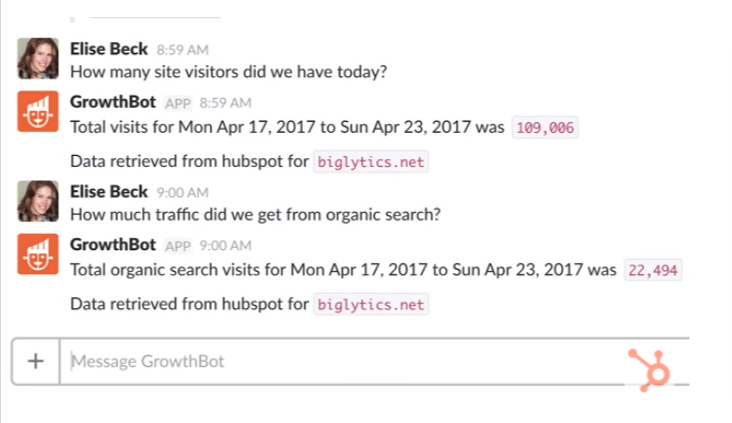 Growthbot Slack app