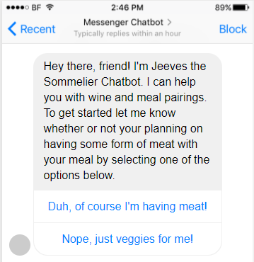 Example of a creative chatbot 