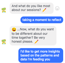 Example of a chatbot that asks for customer feedback