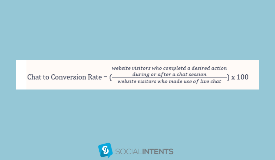 Chat to conversion rate formula