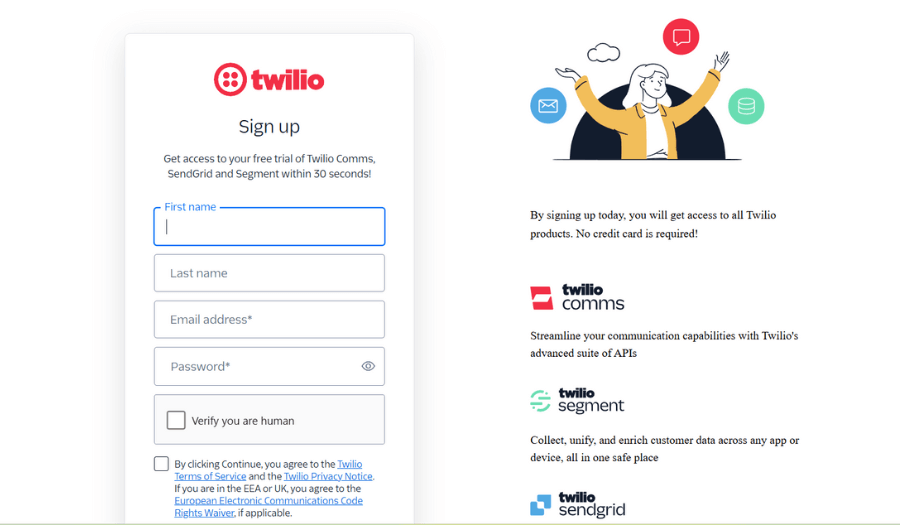 Create a Twilio account