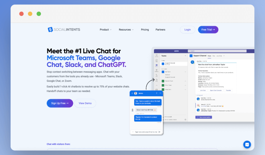 Social Intents HR chatbots